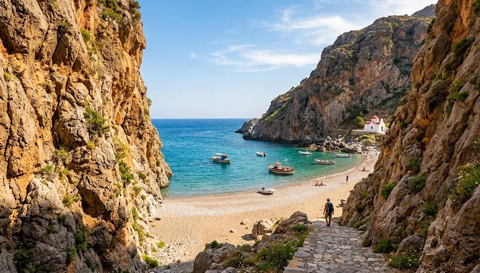 Plaje spectaculoase in Creta. Agiofarago