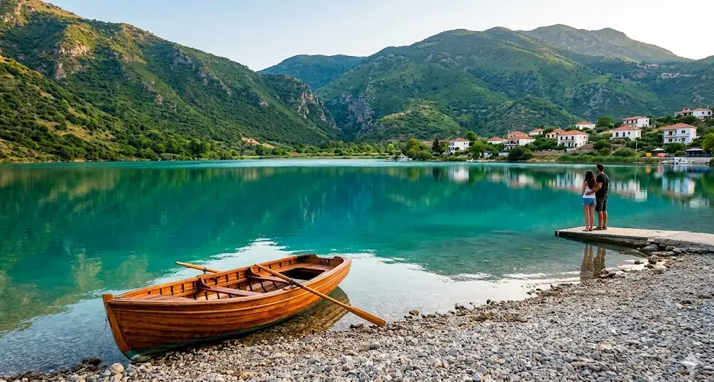 Lacul Kournas din Insula Creta