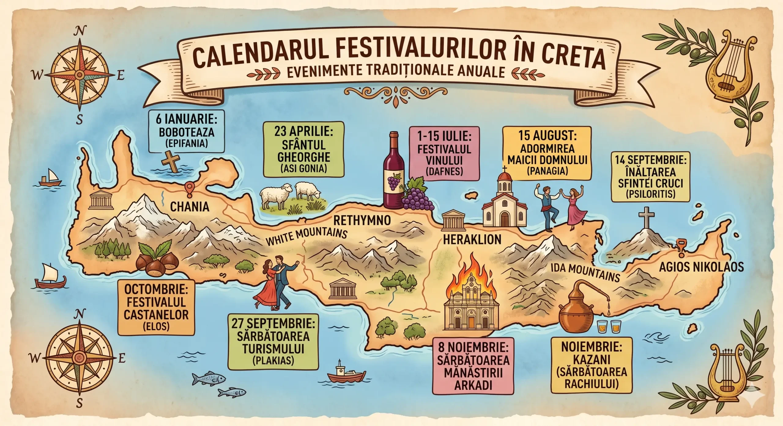 Sarbatori din Creta si festivaluri, calendar
