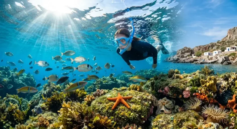 Snorkeling în Creta și scufundari pentru incepatori
