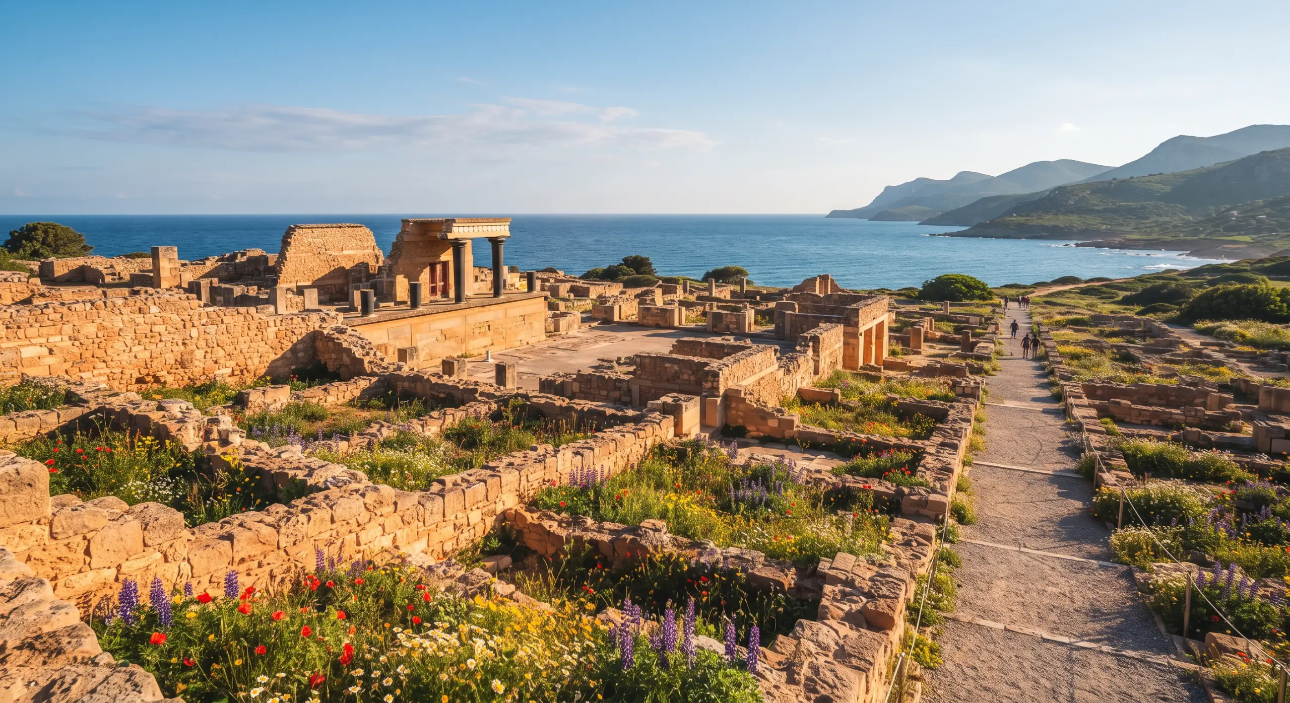 Imagine cu palatul din Malia, Creta