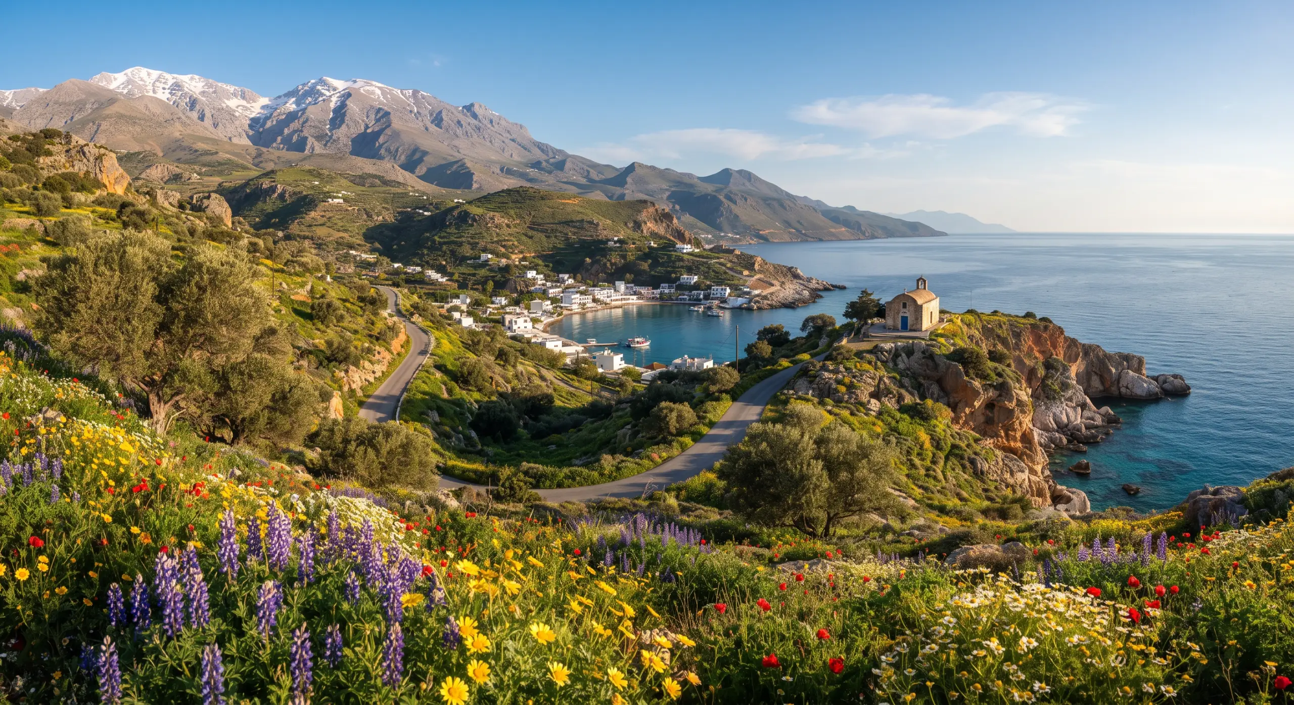 Imagine de primăvara din Creta generata cu AI - Vacanta de primavara in creta